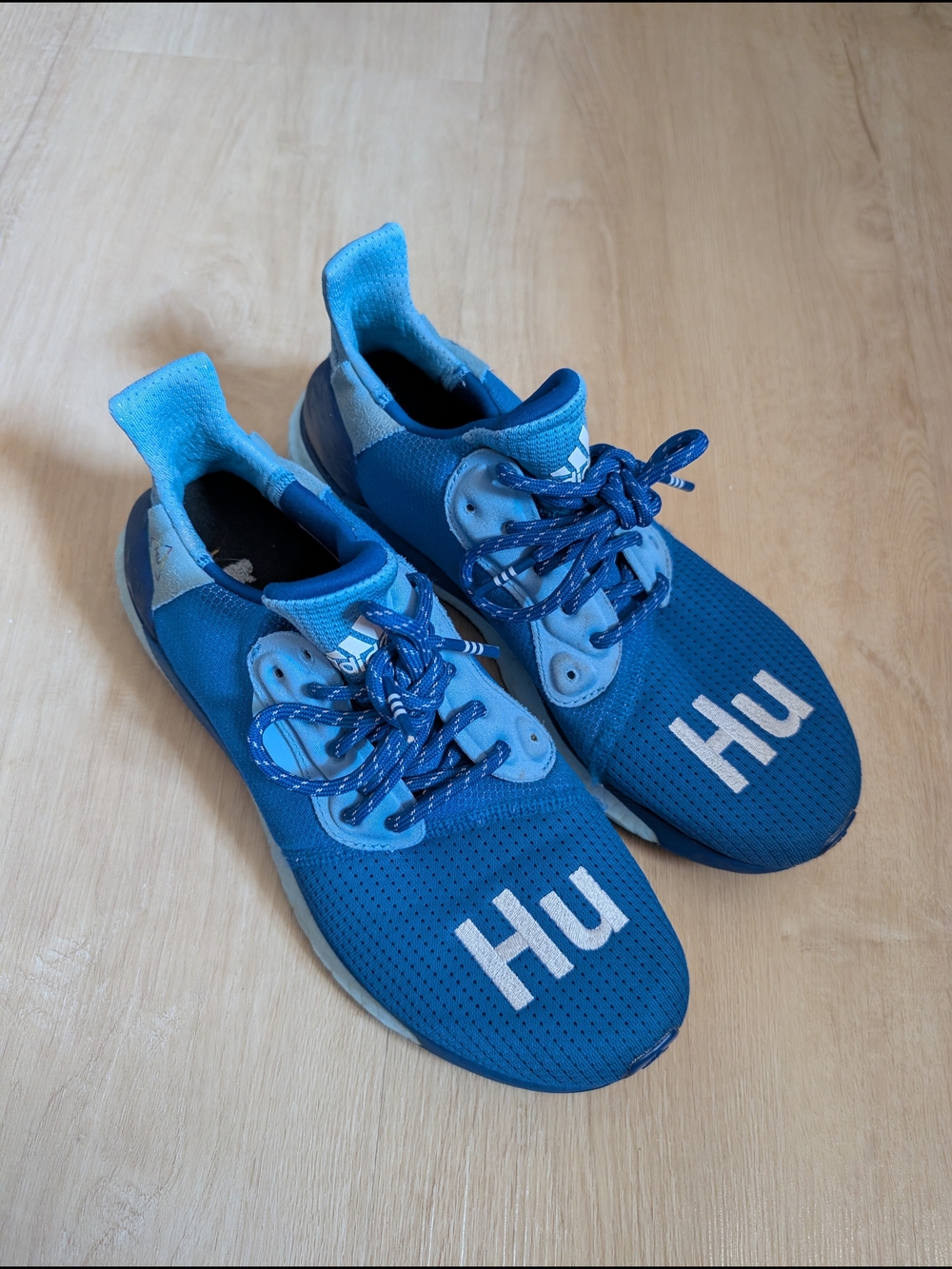 Blue Adidas Humanrace Sneakers - Athletic Lace-Up Shoes